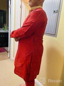 img 5 attached to SKAVIJ Men'S Tunic Art Silk Kurta Pajama Set Indian Ethnic Dress Suit
