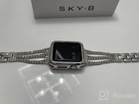 img 5 attached to «Bling Rhinestone Metal Link Apple Watch Band For Women - Совместимость с сериями 1-8 и SE»
