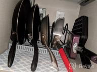 img 1 attached to Maximize Your Kitchen Space With AHNR'S 10+ Pans And Pots Lid Organizer Rack Holder In Red review by Derrick Patterson