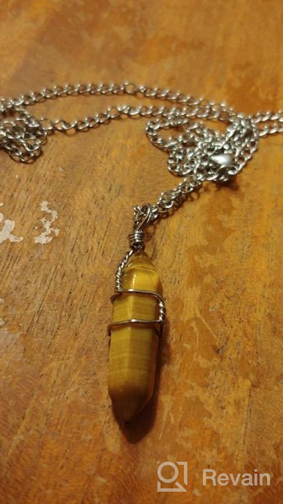 img 1 attached to Natural Gemstone Pendant Necklace: Healing Crystal Quartz, Reiki Chakra Stones, 💎 18 Inch Jewelry for Women, Girls, and Men - Ideal Birthday Gift review by Denise Harris