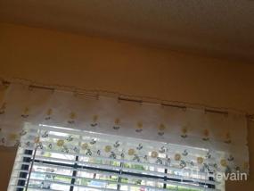 img 8 attached to ZHH Embroidery Valances Countryside Style Cafe Kitchen Window Curtain Floral 1 Panel 70" W X 17" H