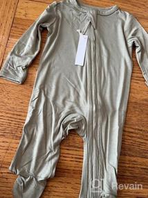 img 7 attached to Soft Bamboo Viscose One-Piece Romper With Mittens For Newborn Infants - TWINOR Baby Footed Pajamas
