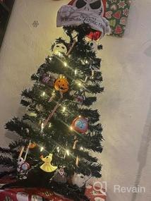 img 8 attached to Рождественская елка с черным карандашом 6 футов - 520 наконечников веток, металлическая подставка и тонкий дизайн для праздничных украшений в помещении