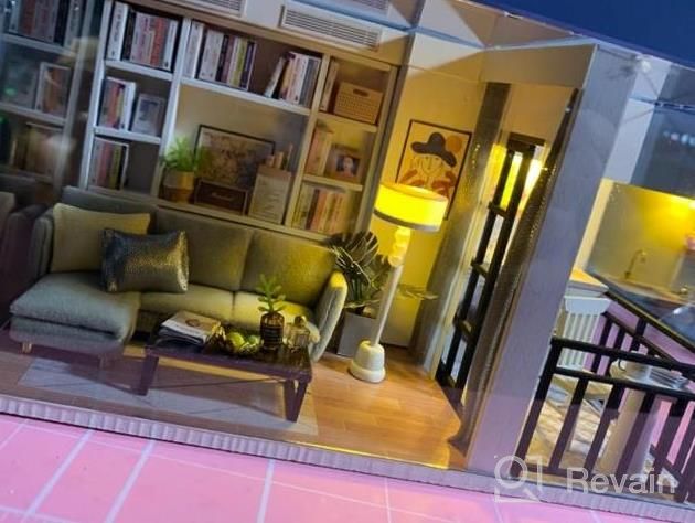 img 1 attached to Create Your Own Charming World With CUTEBEE Dollhouse Miniature And Furniture Kit - Leisurely Moment, 1:24 Scale review by Ryan Farias