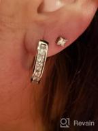 img 1 attached to Stunning 18K White Gold Plated CZ Diamond Hoop Earrings For Women And Men review by Nancy Bryant