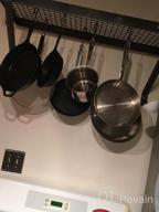 img 1 attached to Organize Your Kitchen With Enclume Premier Deep Bookshelf Wall Pot Rack - Hammered Steel review by Jeremy Romero
