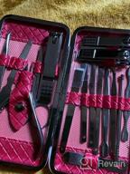 img 1 attached to Professional 18-Piece Blackhead Remover Kit With Stainless Steel Comedone Extractor, Nail Clippers, And Leather Case - Ideal For Acne, Pimple And Blemish Removal, Manicure And Travel - Black review by Eric Jefferson