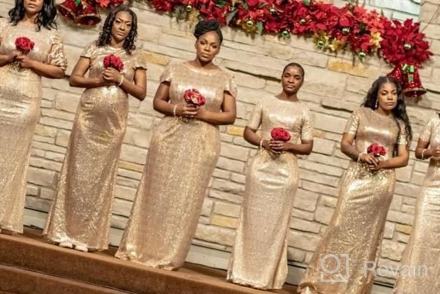 img 1 attached to Sparkle In Style With Sparkly Sequin Bridesmaid Dresses For Formal Prom Gowns! review by Caroline Saunders