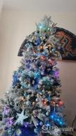 img 1 attached to Sparkling Blue Sequin Christmas Tree Collar - 33.5 Inch Cover For Xmas Tree Ring Stand Base - Perfect Holiday Home Decor review by Felicia Evans