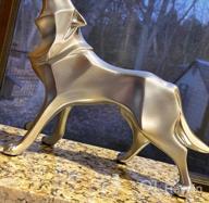 img 1 attached to Hand-Carved White Resin Wolf Sculpture - Modern Animal Statue For Home Decor - FJWYSANGU review by Jon Estell