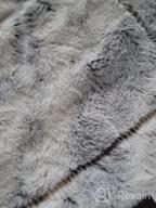 img 1 attached to XeGe 3 Pieces Double Side Faux Fur Throw Blanket Set, Comfy Furry Lap Blanket And Pillow Covers, Plush Fuzzy Blanket 50X60 Throw Pillow Cases 20X20 For Bed Couch Living Room, Printed Paws&Bones review by Anita Golladay