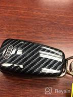 img 1 attached to Carbon Gloss Fiber Smart Remote Keyless Entry Paint Color Shell Key Case Cover For Audi A3 A4 A6 A8 TT Q7 S6 Folding Blade Key review by Alex Tilden