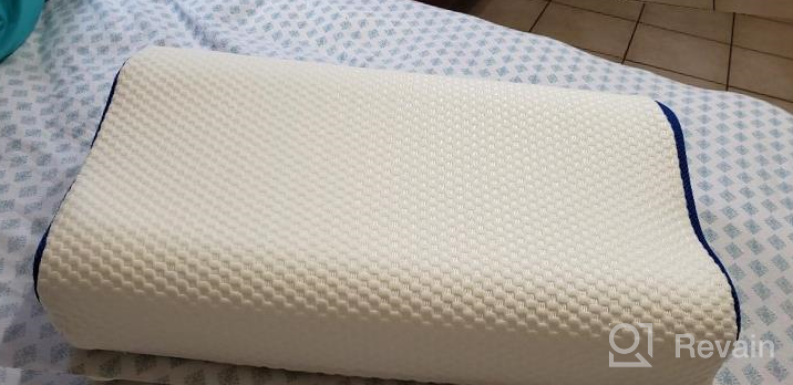 img 1 attached to Find Relief From Neck Pain With LANGRIA'S Orthopedic Memory Foam Pillow - Ideal For All Sleeping Positions! review by Luis Nelson