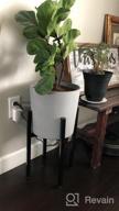 img 1 attached to 2-Pack Metal Plant Stand - Adjustable Width Fits 8 To 12 Inch Pots, Mid-Century Flower Holder For Corner Display - Black (Planter And Pot Not Included) review by Dhoal Black