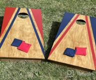 img 1 attached to Set Of 8 Weather-Resistant Cornhole Bean Bags By Barcaloo - Duck Cloth, Regulation Size, And Weight review by Suhas Payton
