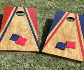 img 7 attached to Set Of 8 Weather-Resistant Cornhole Bean Bags By Barcaloo - Duck Cloth, Regulation Size, And Weight