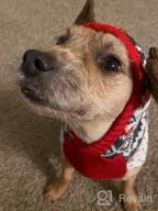 img 1 attached to KYEESE Christmas Dog Sweater Hoodie Reindeer Red Dogs Knitwear Pullover Pet Sweater With Leash Hole Ugly Christmas Dog Sweater For Small Dogs review by Dave Giri