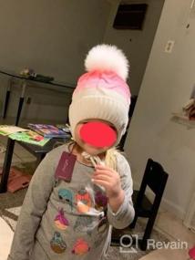 img 5 attached to Warm & Adorable: ENJOYFUR Toddler Winter Hats With Ear Flaps & Fur Pom Pom For Girls And Boys