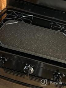 img 5 attached to SENSARTE Nonstick Griddle Grill Pan Set - Reversible Cast Aluminum Griddle, Perfect For Indoor Stovetop Or Outdoor BBQs - 2 Burner Griddle, Portable And Convenient - 19.5" X 10.7" X 2, Gray