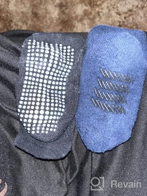 img 1 attached to 🧦 CozyWay Baby Non Slip Socks: Grippy Toddler Ankle Socks for Infants, Kids, Little Girls, Boys review by David Hansen