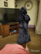 img 1 attached to V.&GRIN Boys Girls Fleece Bathrobe: Soft & Hooded Toddler Robe for Kids 3-14 Years review by Robert Corral