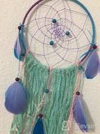 img 1 attached to Handmade Traditional Dream Catcher With White Feather, Purple Bohemia Design - Perfect Wall Hanging For Home Decoration And Wind Chimes review by Mark Saric