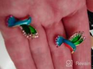 img 1 attached to Colorful Hummingbird Bird Stud Earrings: Enamel Crystal Metal Animal Earrings with Statement Jewelry Design for Women and Girls – GoodCorsetMall review by Bill Wasson