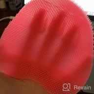 img 1 attached to INNERNEED Food-Grade Silicone Body Cleansing Brush Shower Scrubber Gentle Exfoliating Glove, For Sensitive, Delicate, Dry Skin (Blue) review by Sandra Allen