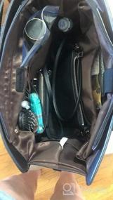 img 5 attached to 15,6-дюймовая большая сумка для ноутбука для женщин - водонепроницаемая сумка-портфель для рабочего компьютера из искусственной кожи с USB-портом для зарядки от LOVEVOOK, набор из 2 предметов черного цвета