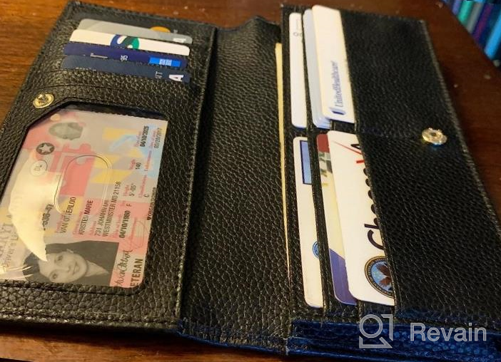 img 1 attached to RFID Blocking Leather Wallet For Women - Lavemi Ultra Slim Thin Bifold Credit Card Holder review by Jeff Clites