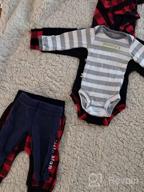 img 1 attached to Newborn Baby Boy Clothes Plaid Letter Print Hoodies + Long Pants 2PCS Fall Winter Outfit Set - Fommy review by Andrew Pickering