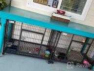 картинка 1 прикреплена к отзыву PawHut Folding Design Heavy Duty Metal Dog Cage Crate & Kennel With Removable Tray And Cover, & 4 Locking Wheels, Indoor/Outdoor 49 от Monica Alvarez