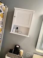 img 1 attached to Spirich Bathroom Cabinet Wall Mounted With Single Door, Wood Hanging Cabinet With Adjustable Shelf White review by Lauren Lewis