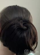 img 1 attached to BARSDAR 3PCS Hair Bun Extensions, Messy Bun Hairpiece Straight Short Ponytail Bun Tousled Updo Hair Extension Curly Synthetic Chignon Elastic Easy Hair Scrunchie For Women -Dark Brown Mix Auburn Evenly review by Melanie Lewis