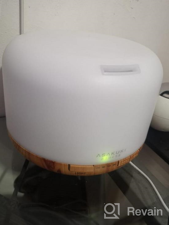 img 1 attached to Relax And Rejuvenate: 500Ml ASAKUKI Essential Oil Diffuser Kit With Top 6 Essential Oils In 14 LED Colors And Auto Shut-Off! review by Jeffrey Johnston
