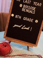 img 1 attached to 🌿 10x10 Rustic Wood Frame Double Sided Felt Letter Board - Includes 750 Precut Letters, Months & Days, Extra Cursive Words - Wall & Tabletop Display - Letters Organizer - Farmhouse Wall Decor Message Board review by Stephen Lunn