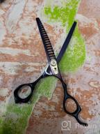 img 1 attached to Down -Curved Chunker Shear Pet Grooming Thinning Shear Hair Cutting Scissor For Hair Trimming Japanese Steel Balde Scissor For Dogs And Cats Thinning Rate35%-45% review by Tony Flugence