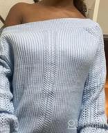 img 1 attached to BLENCOT Womens Casual Loose Off The Shoulder Sweaters Knitted Cable Jumper Pullover Sweater Tops review by Ashley Owens