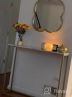 img 1 attached to Modern White Marble Console Table With Gunmetal Frame - Perfect For Entryway/Hallway/Foyer/Enterance & Living Room! review by Ricky Gilbert