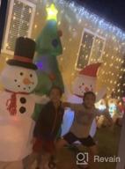 img 1 attached to 8Ft Christmas Inflatable Tree With Snowman Decoration - Color Changing Lights, Outdoor Blow Up Xmas Decor For Yard Lawn Garden By SEASONJOY review by Amy Perry
