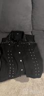 img 1 attached to Men'S Punk Rivet Denim Jean Vest Sleeveless Jacket review by Geoff Yates