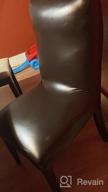 img 1 attached to Waterproof PU Leather Dining Chair Slipcovers - Fuloon Set Of 6 Stretchy Grey Chair Covers - Oil-Proof Dining Chair Protectors For Enhanced Furniture Quality review by Elizabeth Reyes