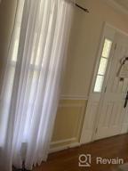 img 1 attached to Linen Look Semi Sheer Curtains 96 Inches Long For Living Room, Melodieux White Bedroom Rod Pocket Voile Drapes, 52X96 Inch (2 Panels) review by John Frazier