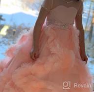img 1 attached to Carat Girls' Clothing: Stunning V-Back Tulle Gowns review by Casey Oliver