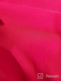 img 5 attached to Мини-платье EXLURA с v-образным вырезом, пышными рукавами, застежкой на пуговицы спереди и рюшами по краю для женщин идеально подходит для вечеринок и коктейльных мероприятий