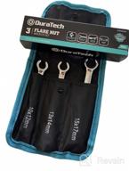img 1 attached to DURATECH Flare Nut Wrench Set, SAE, 3-piece, 3/8'', 7/16'', 1/2'', 9/16'', 5/8'', 11/16'', High-Quality CR-V Steel, Organizer Pouch Included review by Jarrett Young