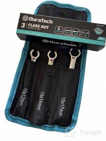 img 7 attached to DURATECH Flare Nut Wrench Set, SAE, 3-piece, 3/8'', 7/16'', 1/2'', 9/16'', 5/8'', 11/16'', High-Quality CR-V Steel, Organizer Pouch Included