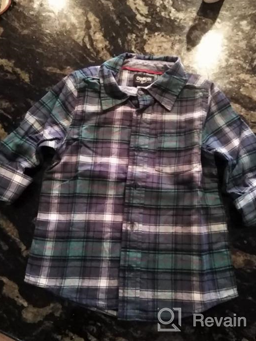 img 1 attached to 👕 OshKosh B'Gosh Boys' Toddler Woven Button Front Shirt review by John Faxon