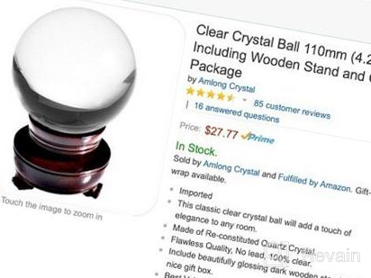 img 1 attached to Amlong Crystal Amber Meditation Sphere With Wooden Stand And Gift Box - Ideal For Feng Shui And Decorative Purposes review by Tyler Turner