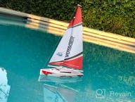 img 1 attached to Red PLAYSTEAM Voyager 280 RC Sailboat - Wind-Powered And 14 Inches Tall - Ideal For Remote Control Enthusiasts review by Levi Stewart